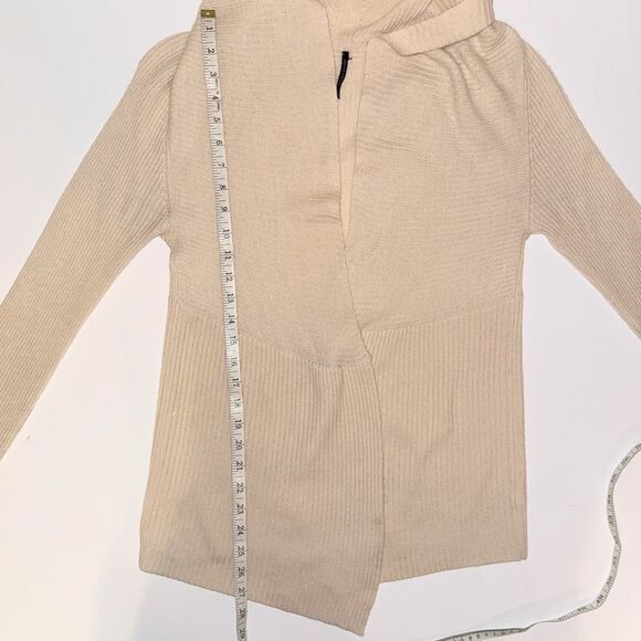 Isda & Co 100% Cashmere Open Front Cardigan Sweater Cream Long Sleeve Classic S - Picture 7 of 13